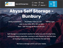 Tablet Screenshot of abyssselfstorage.com.au